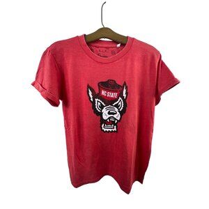 Pressbox NC State Womens Small Red Cotton Blend Graphic Tee
